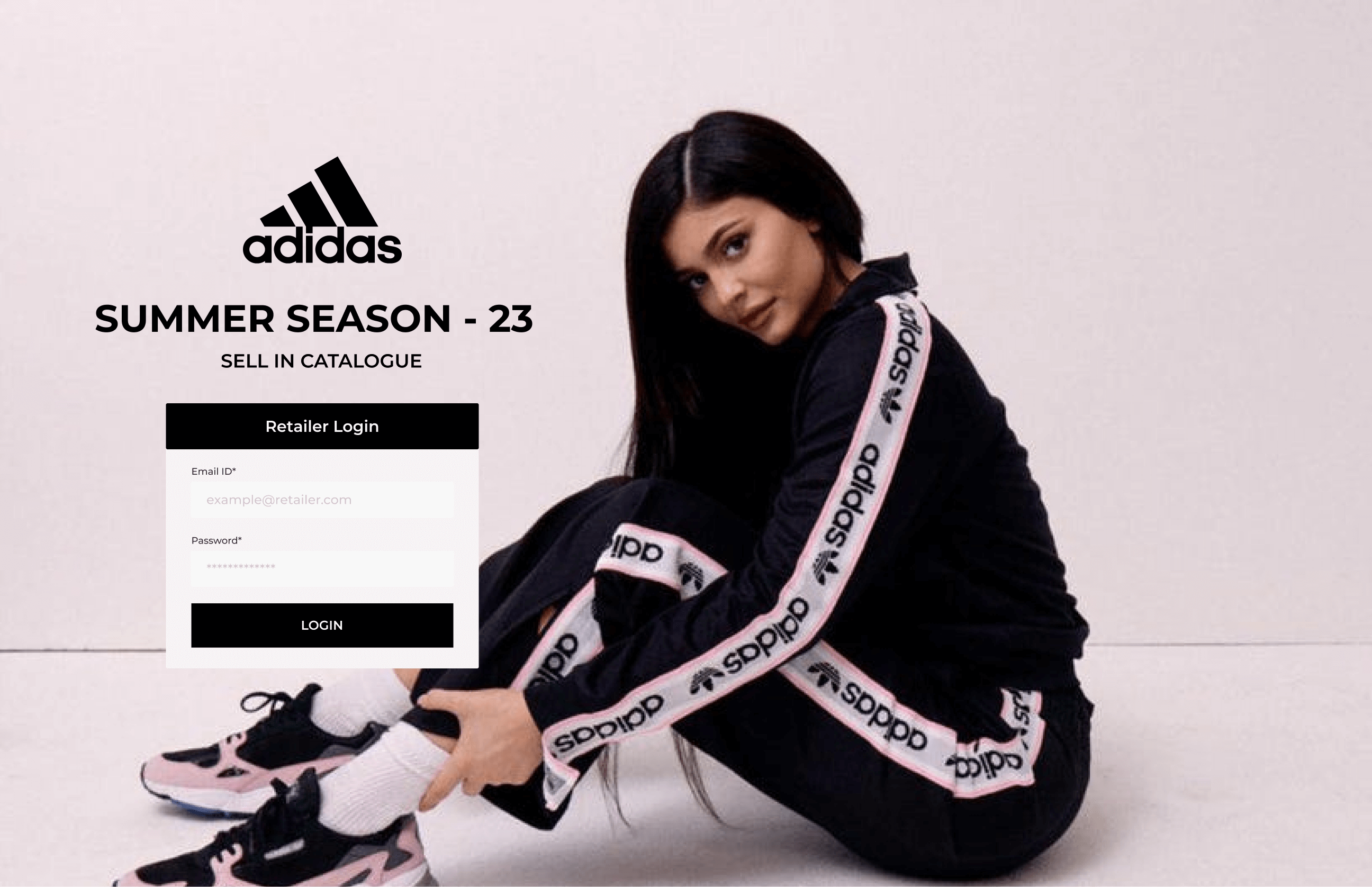Adidas Login Screen