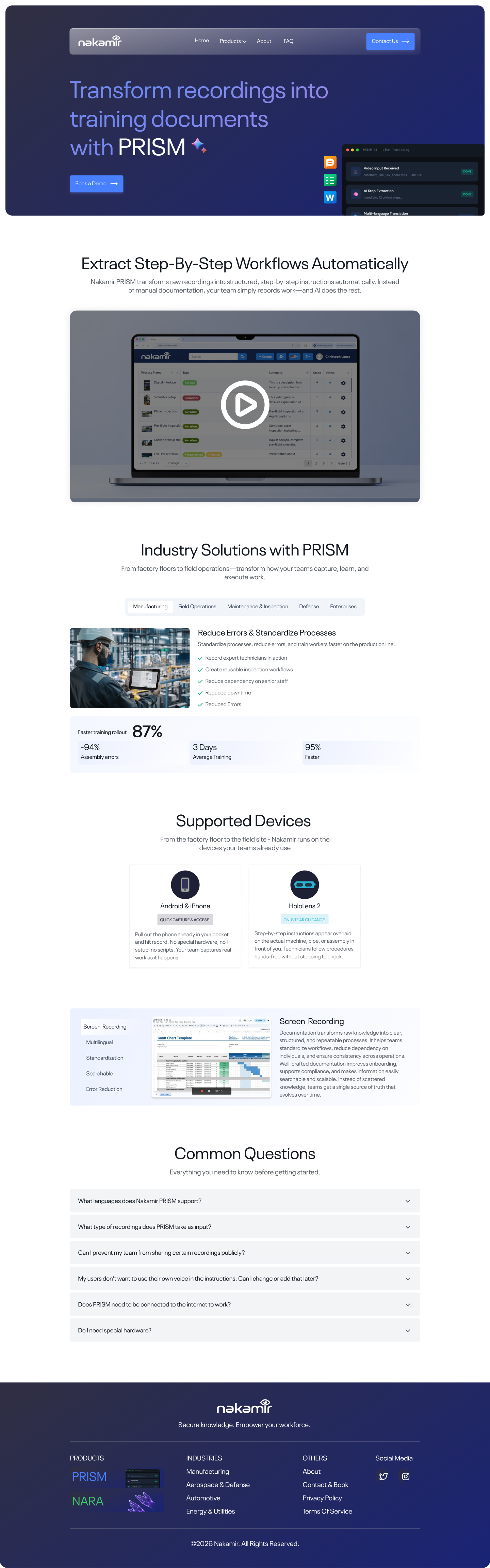 PRISM product page