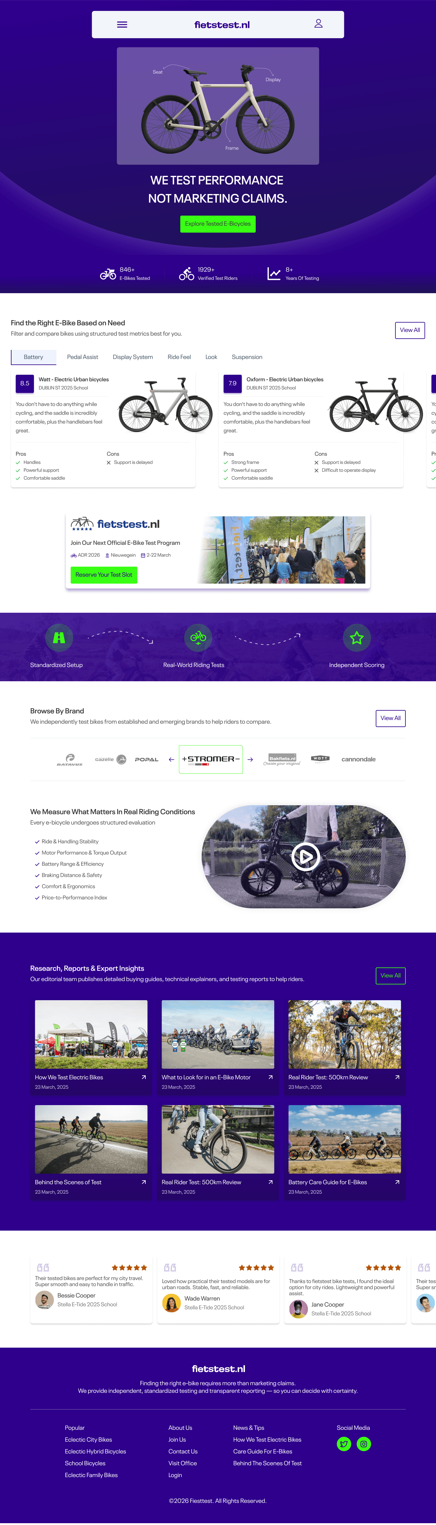 Fietstest Tech Dark Landing